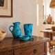 Charles Cart The Cyclops Blue Ceramic Vase, France, 1960s