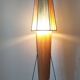 Rare Midcentury Rocket Floor Lamp, Metal and Straw, German Design