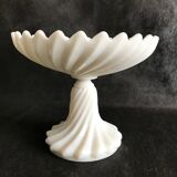 Standing cup - Art nouveau - white opaline