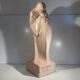 'The Kiss' sculpture by CRIS AGTERBERG, crackled ceramic, Art Deco, ca 1940