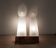 Wall lamp in teak wood and glass