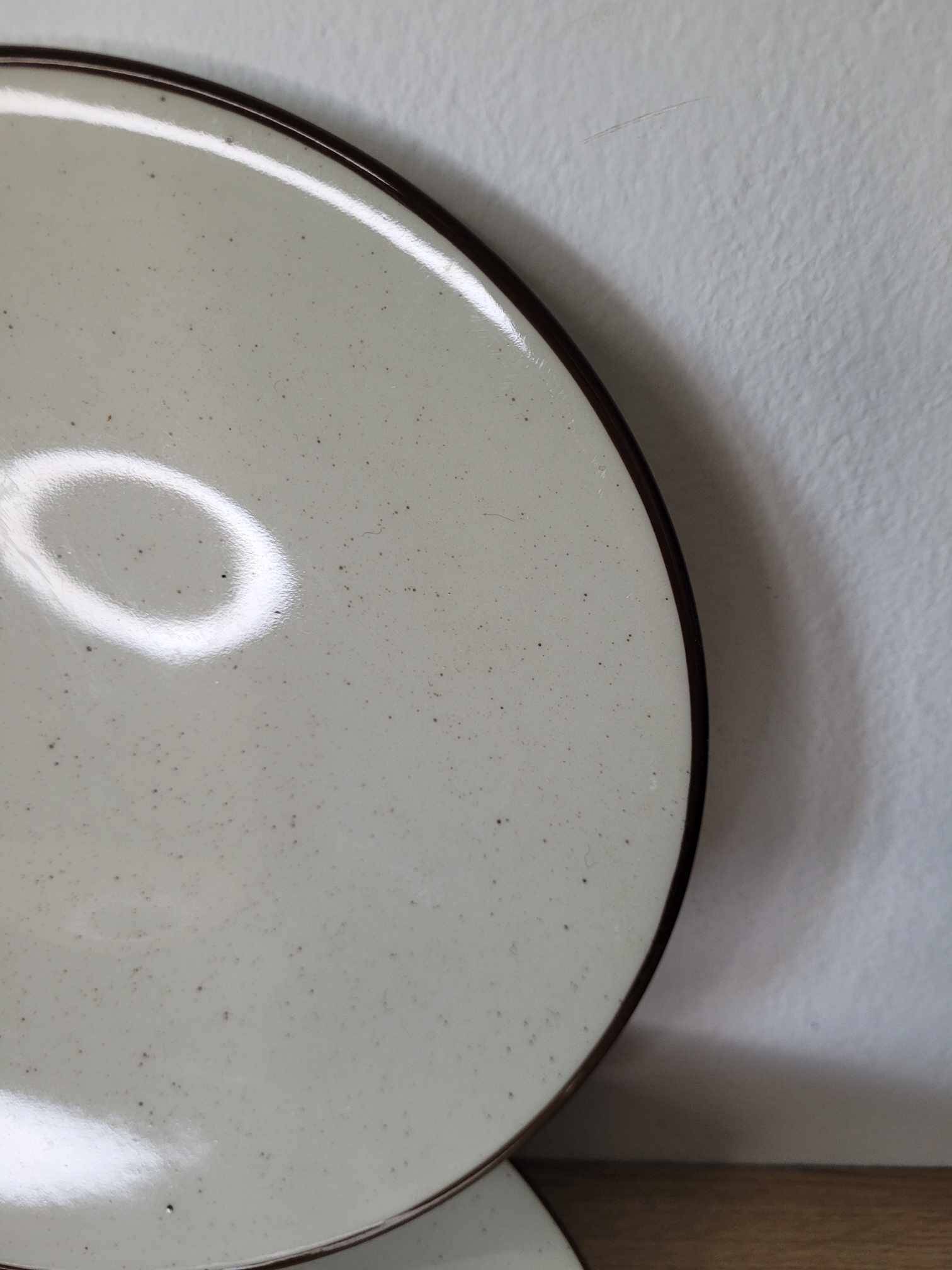 6 starter or dessert plates Genuine stoneware