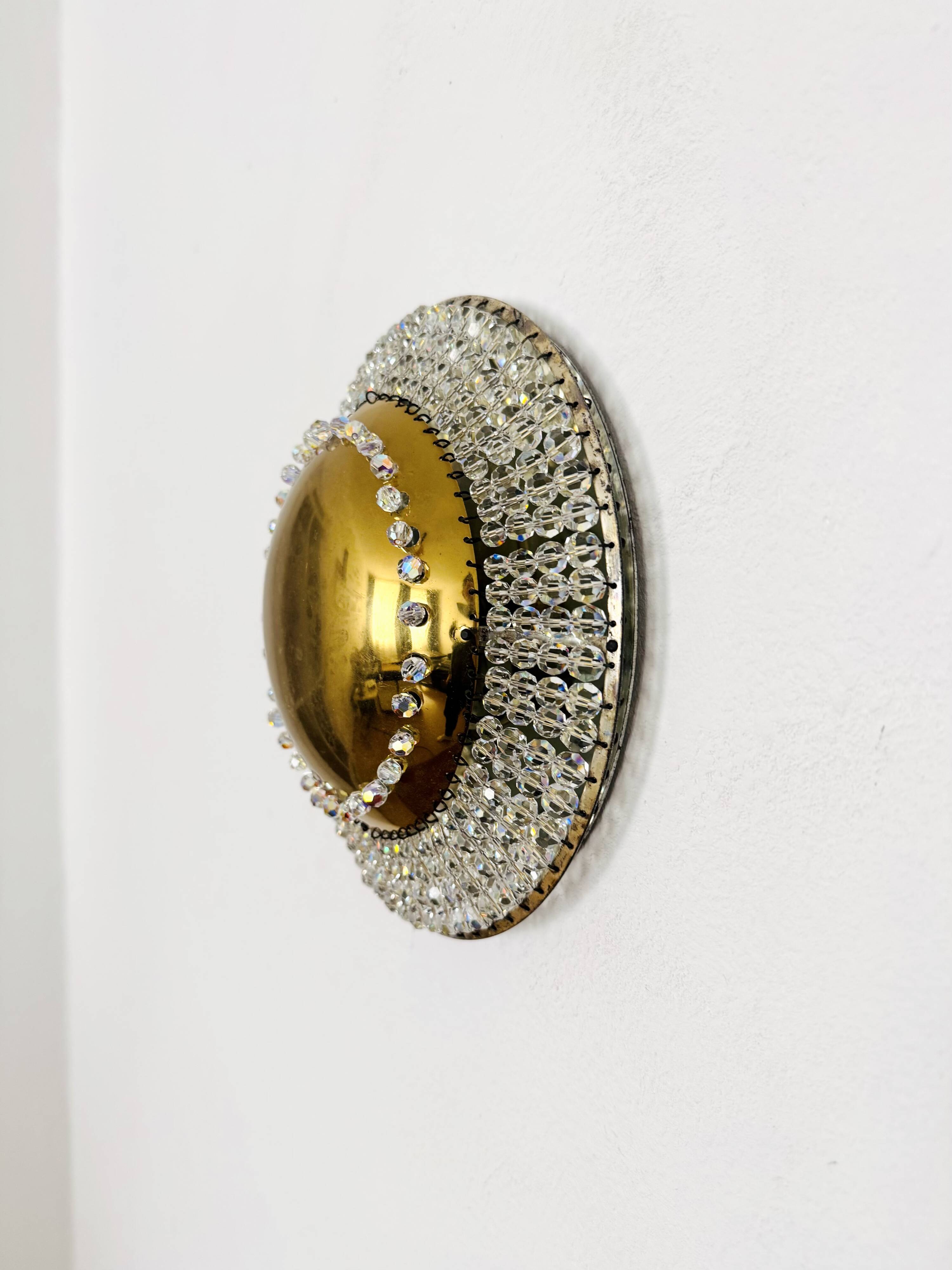 Crystal Glass Wall Lamp or Flush Light