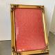 Vintage Metal Picture Frame 23 cm x 17 cm CONVEX glass