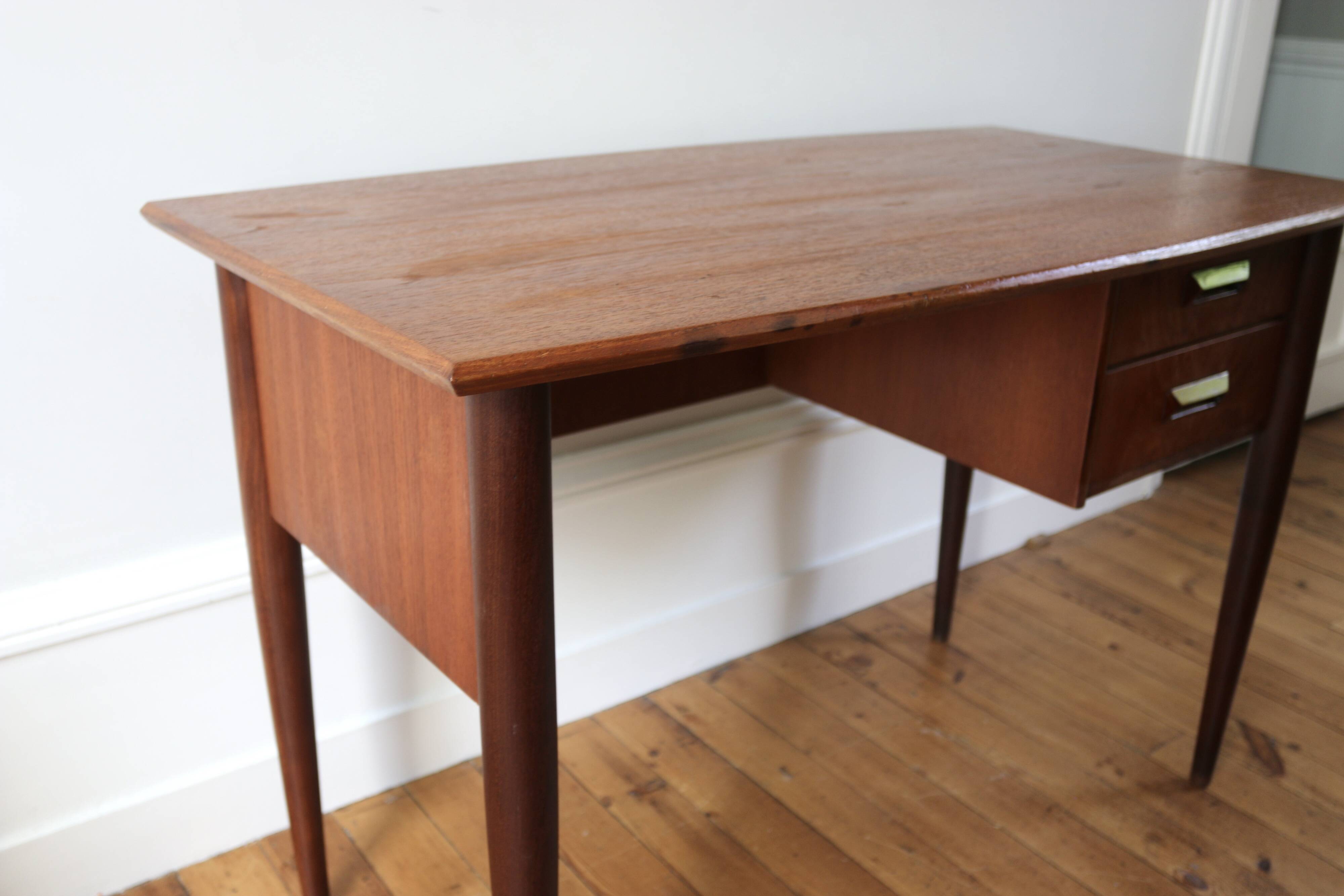Small vintage 1960s Scandinavian teak desk