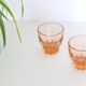 Duo of pink water glasses, 1950