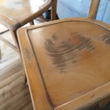 Set of 2 wooden bistro chairs
