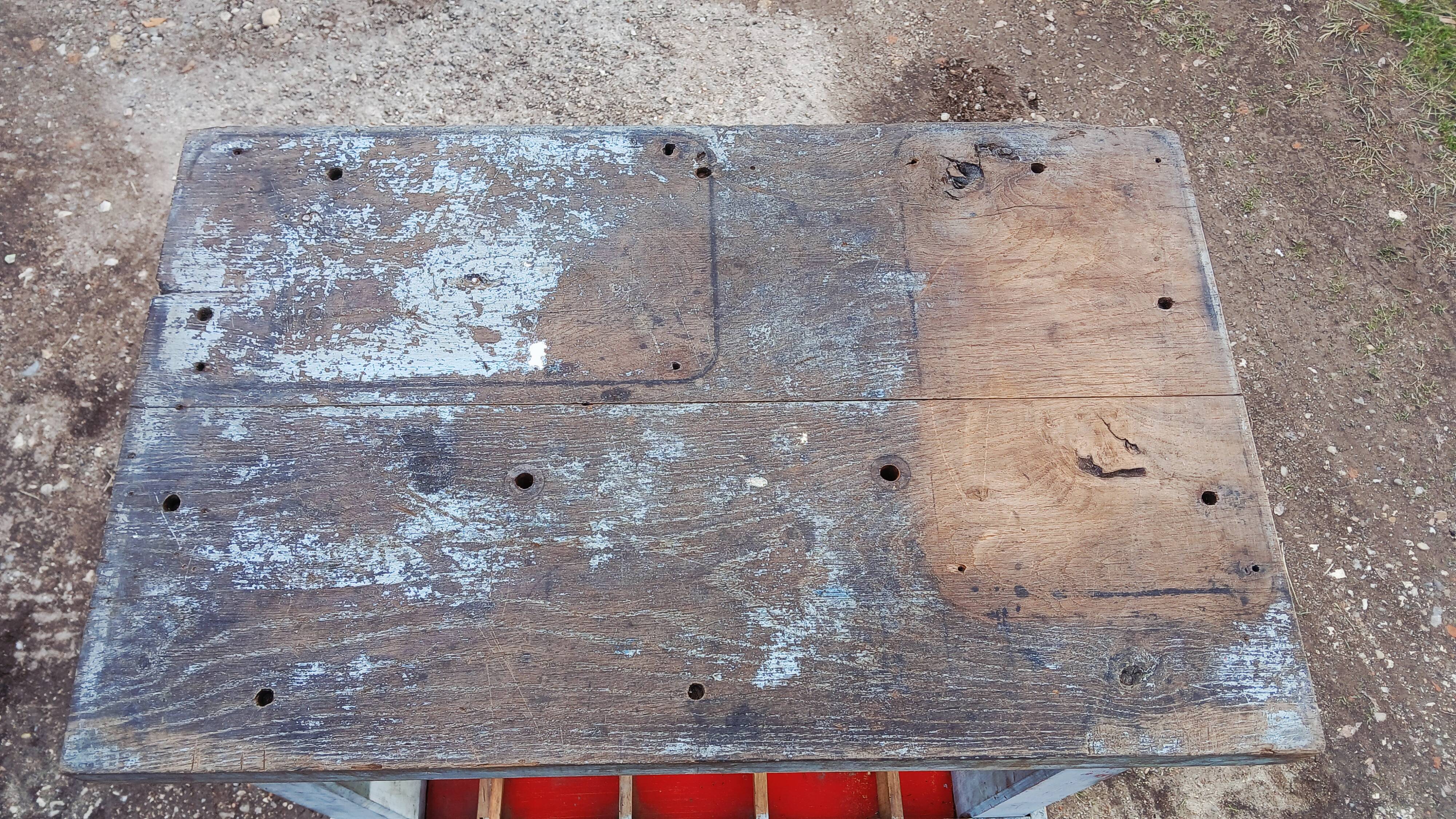 Small old garage workbench