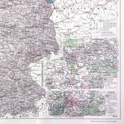 Old map of Germany 43x43cm from 1950