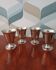 4 vintage stainless steel cups