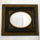 Napoleon III black oval mirror - 69x59cm