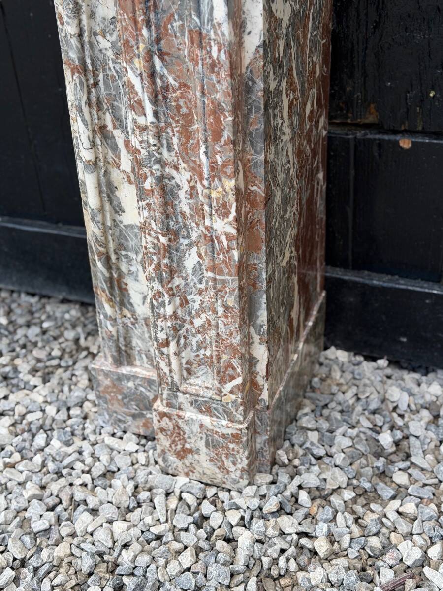 Regency fireplace in grey Ardennes marble, 18th century