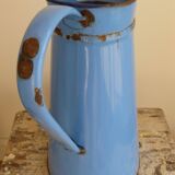 Old blue enamelled broc