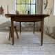 Beech and pine farmhouse table with spindle legs 170 cm