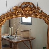 Former mirror gilded with pediment - 153 x 101 - Style Napoleon III