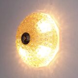 Carl Fagerlund Orrefors crystal wall or ceiling lamp, for Lyfa 1960s