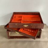 1960s cutlery box with Croco-style coating