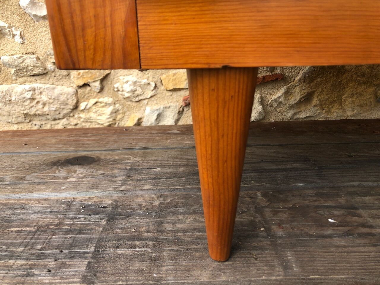 Vintage blond wood chest of drawers, circa 60s