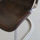 Chaise de salle à manger en cuir de Cidue, années 1970