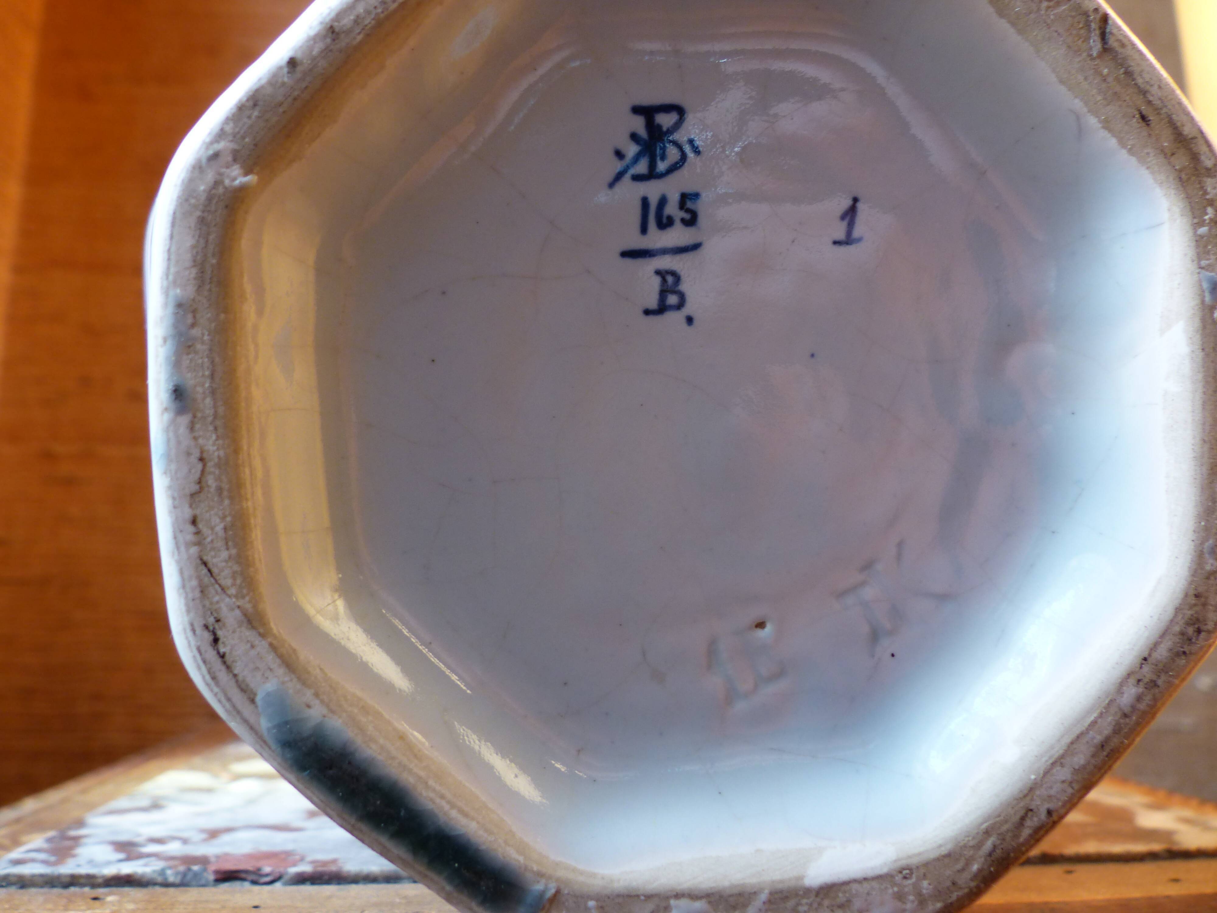 Hand-painted signed pot with lid