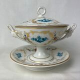 Small tureen with flower and gold motifs