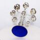 Large silver metal candlestick, groom candlestick