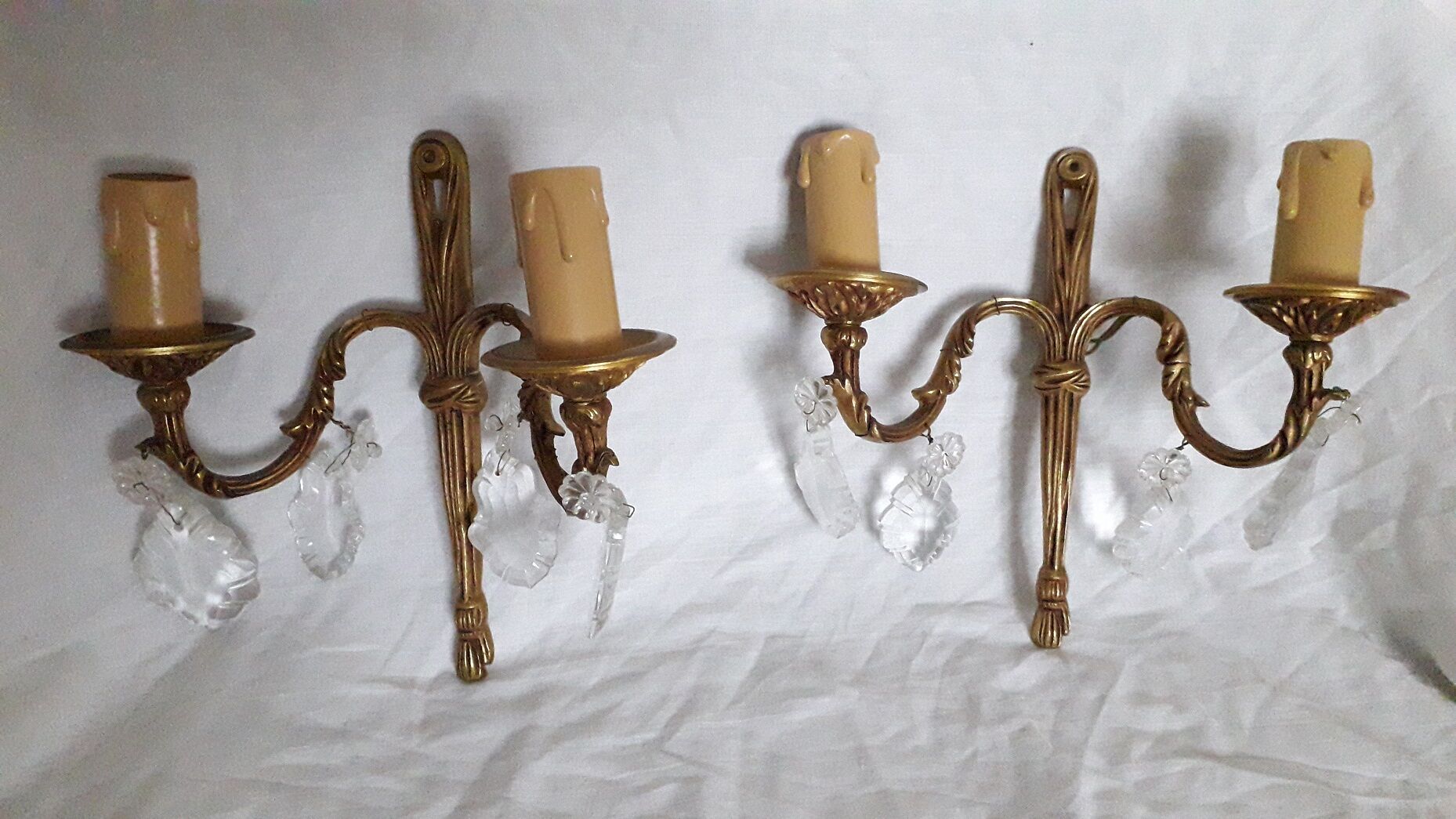 Pair of bronze sconces