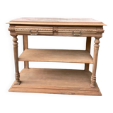 Sandblasted console with pale pink marble, Henri II style