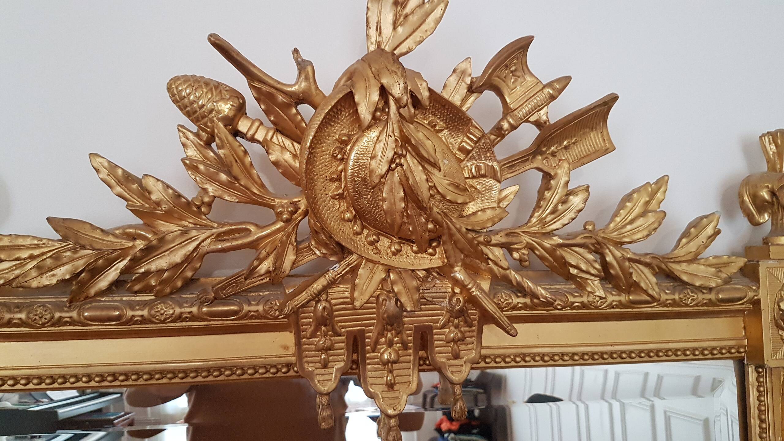 Gilded mirror Louis XVI style 175X93