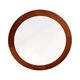 Round vintage mirror with wooden frame Scandinavian style Denmark 1960s