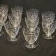 10 old port wine glasses in engraved art deco chiseled crystal