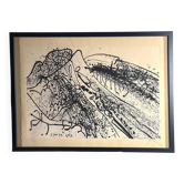 Mario Prassinos, Lithograph Alpilles series 3 dated 1973