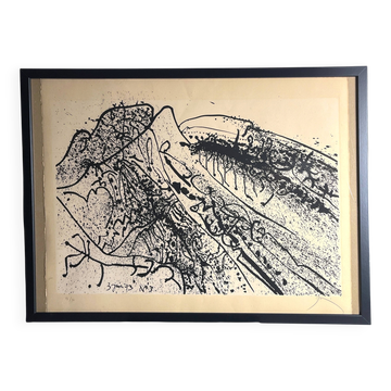 Mario Prassinos, Lithograph Alpilles series 3 dated 1973