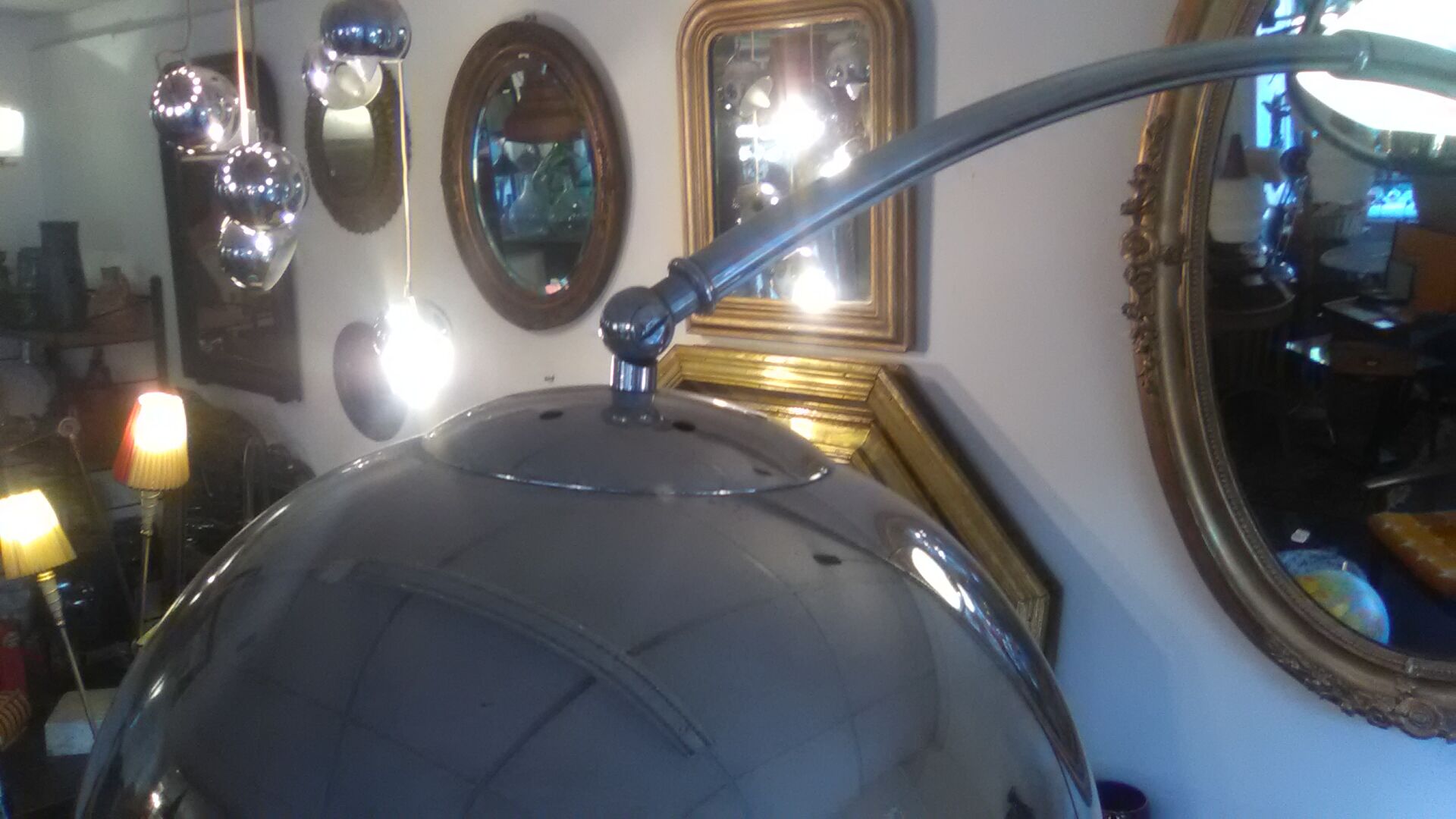 Chrome design arco floor lamp