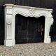 Regency style fireplace in white Carrara marble, circa 1880
