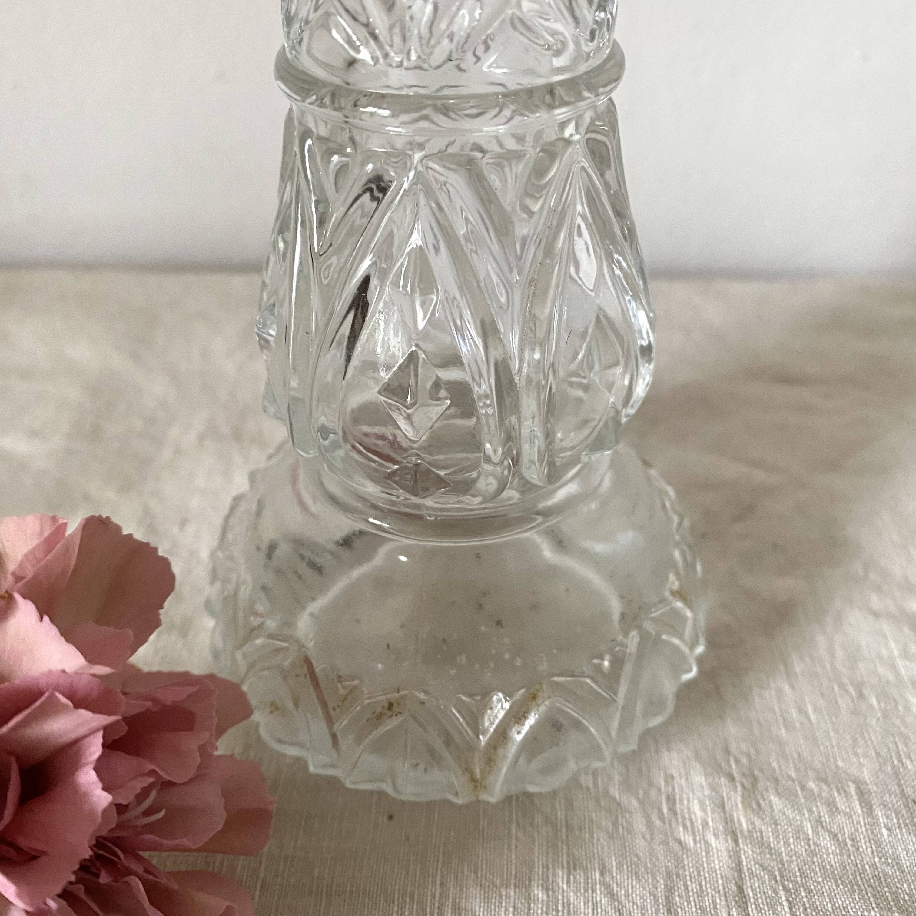 Vintage glass candle holder