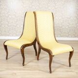 Yellow Swan Armchairs, 1890s, Set of 2