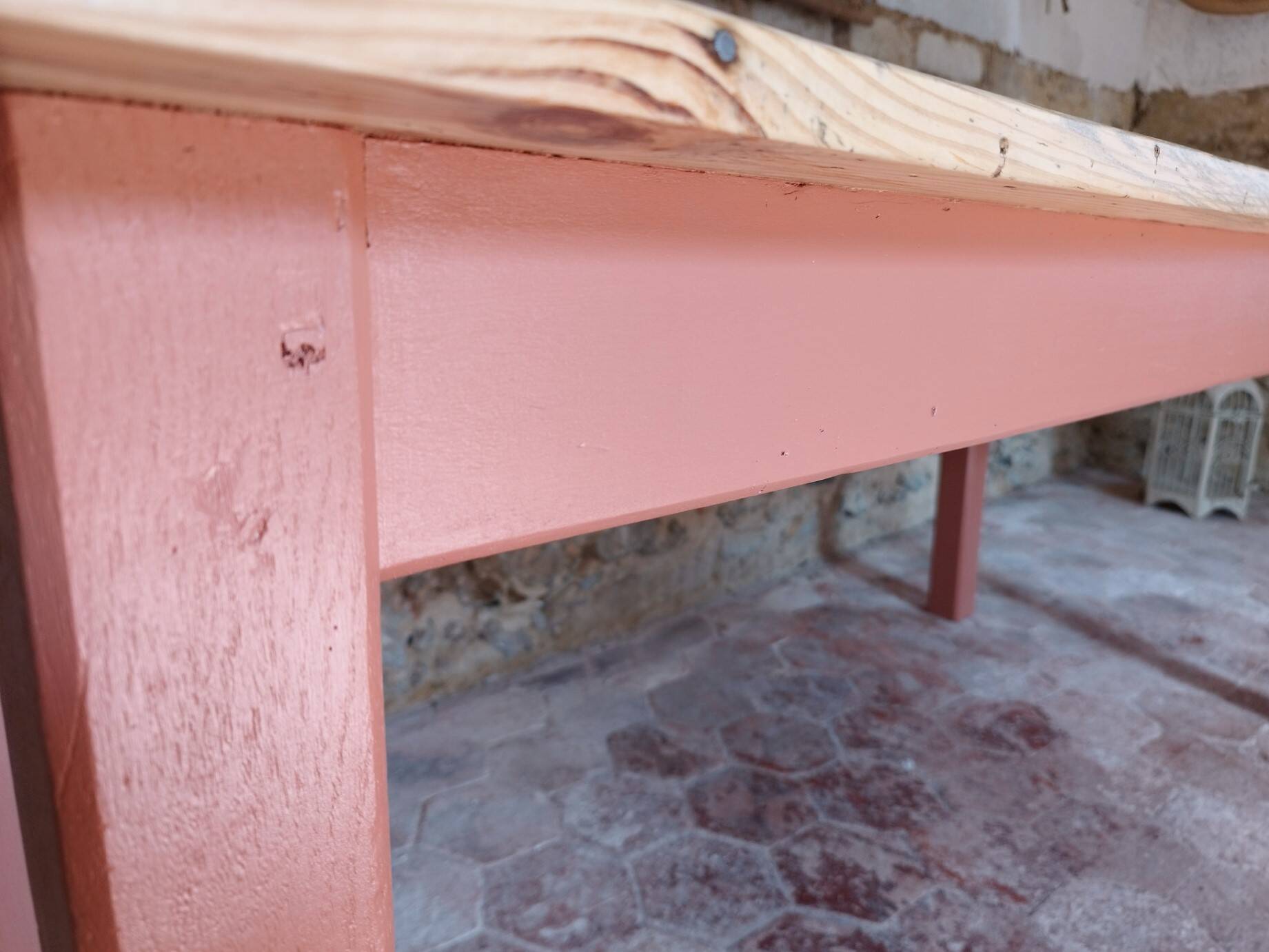 Terracotta farm table