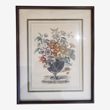 Lithograph bouquet of flowers