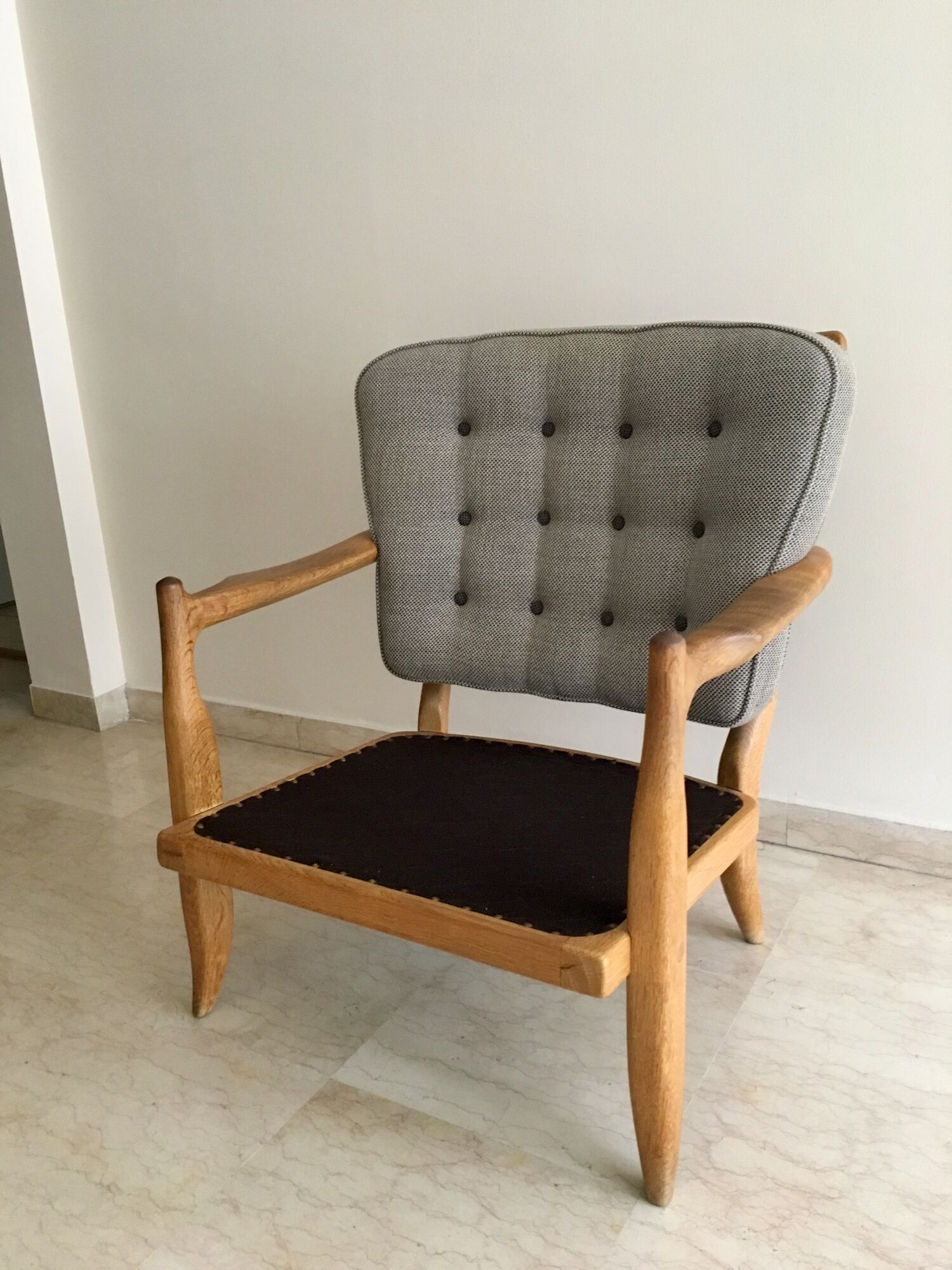 Armchair model José by Guillerme and Chambron, 1970