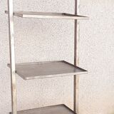 Industrial zigzag shelf in perforated metal