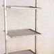 Industrial zigzag shelf in perforated metal