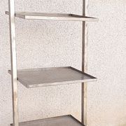 Industrial zigzag shelf in perforated metal