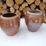 Sandstone pot duo