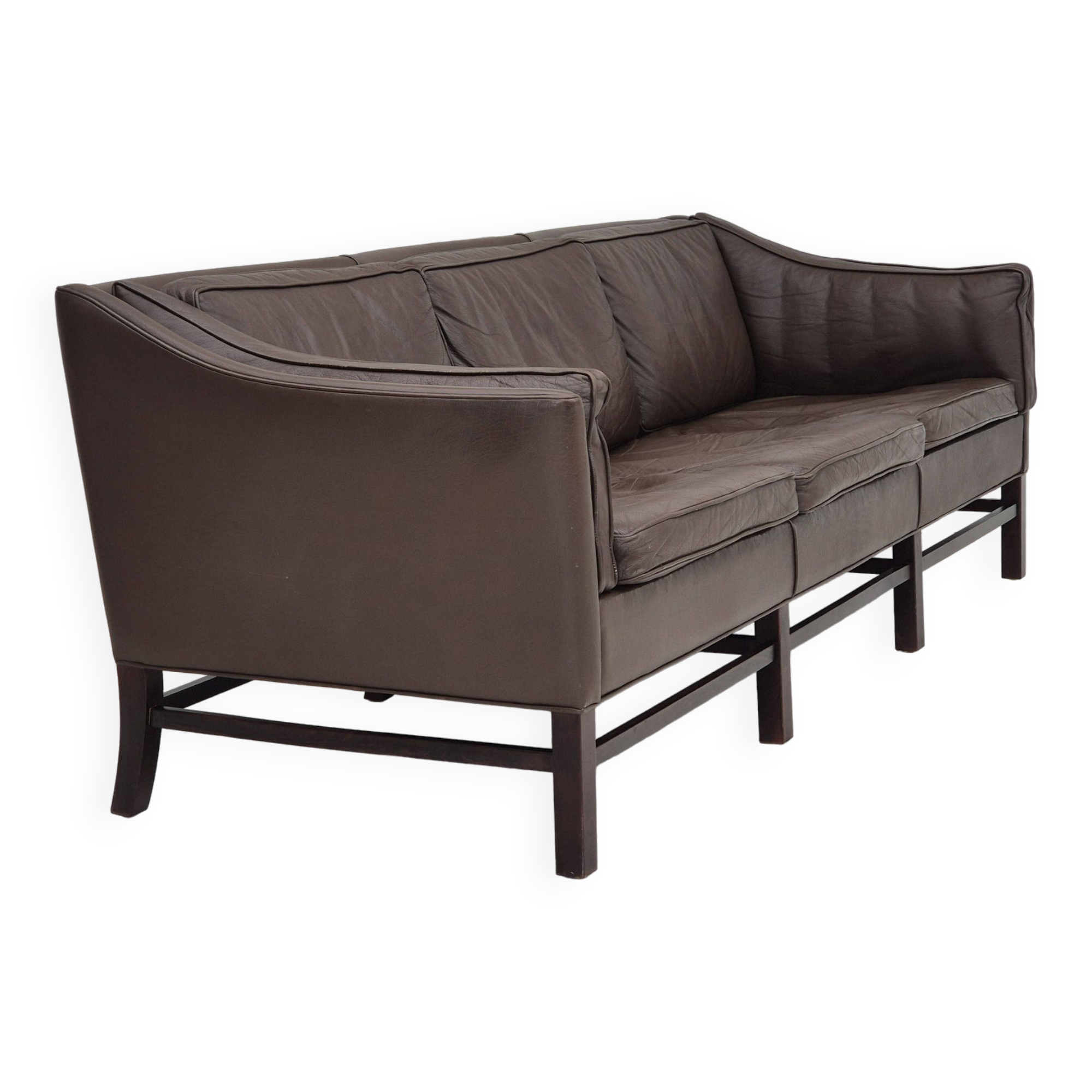 Années 1970, design danois de Georg Thams pour Grant Møbelfabrik, canapé 3 places en état d'origine.