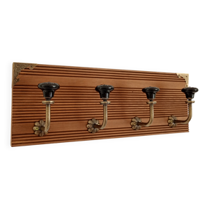 Porte-manteau mural 4 - noire bois