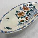 Ancien ravier Gien coq pivoines 1938/1960