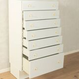 Expressive chest of drawers by interlübke, 1960s, white, seven drawers