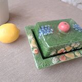 Antique butter dish in slip