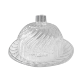 Cheese bell on its moulded pressed glass tray